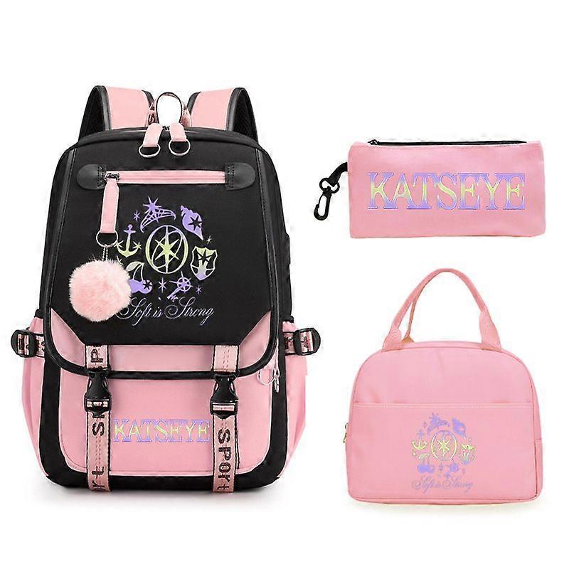 2026Katseye backpack large capacity casual backpack 3pc