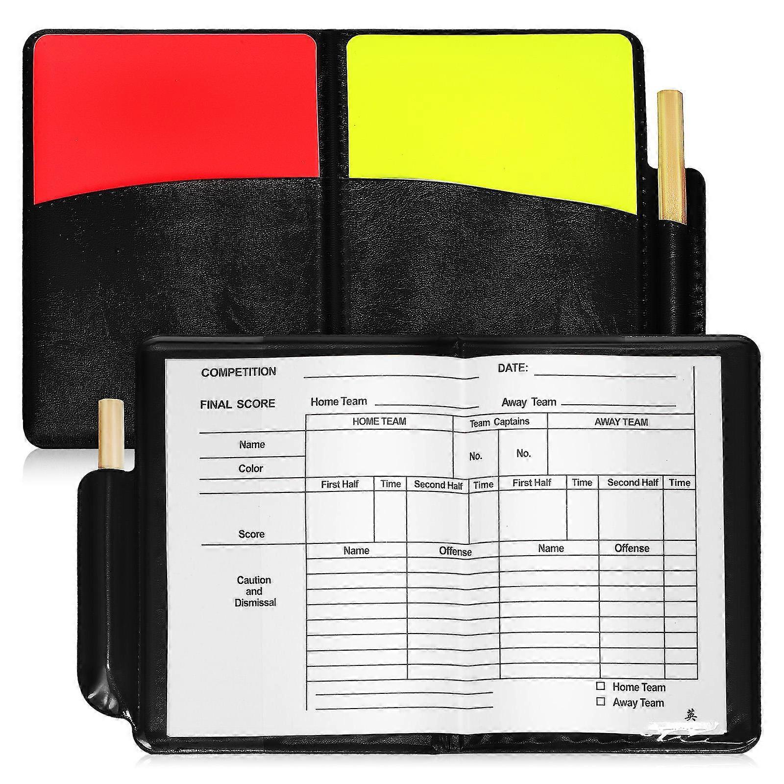 Soccer Referee Kit PVC Red Yellow Cards for Referee Use 2Set