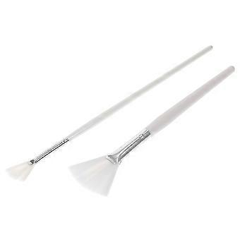 2pcs Fan Shaped Facial Mask Brush Beauty Brush Facial Mud Mask Applicator Brush
