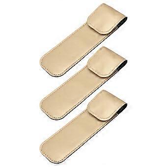 Golden PU Tweezer Sleeve for Eyelash Grafting with 3Pcs Protective Covers