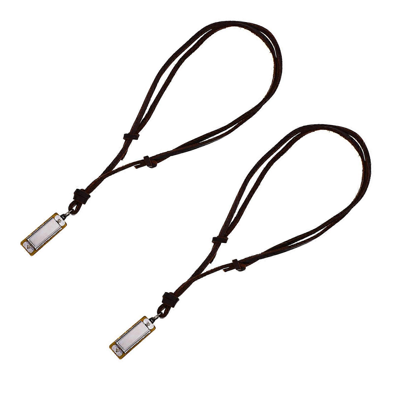 2pcs Vintage Harmonica Shape Necklaces Miniature Harmonica Hanging Pendants