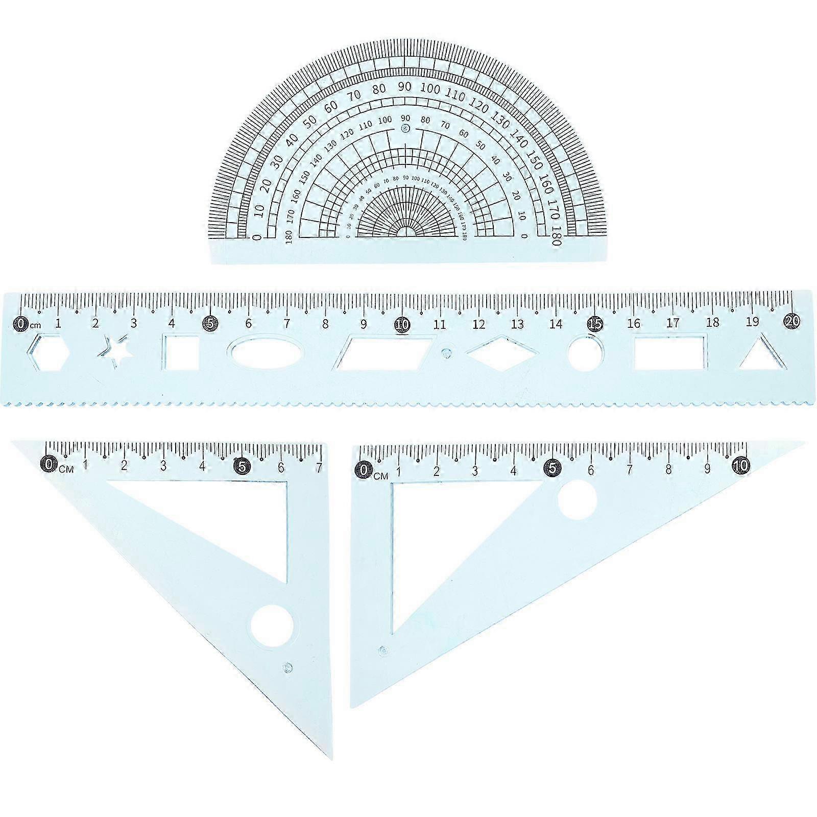 School Supply Geometry Drawing Ruler for Students 9Sets Pack