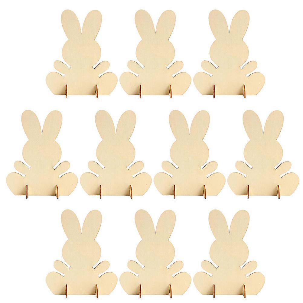 10Pcs Unfinished Bunny Table Decors Easter Decoration Easter Bunny Decor Easter Ornament