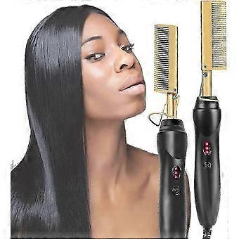 Piastra per capelli elettrica per capelli afro spessi, parrucche, barba - Piastra per capelli Hot Comb jinst1