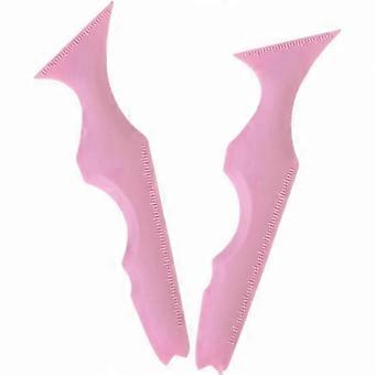 Makeup Application Aid, Silicone Eyeliner Stencils, 2Pcs Pink Set