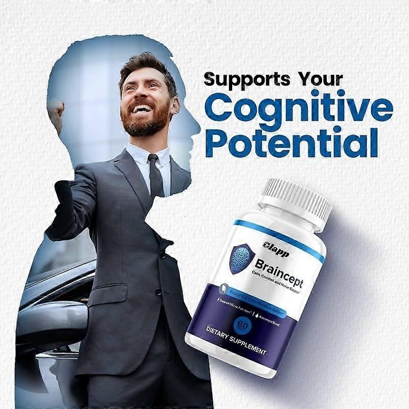 (1 Pack) Braincept Supplement Capsules  Brain Cept Natural Blend Memory Focus