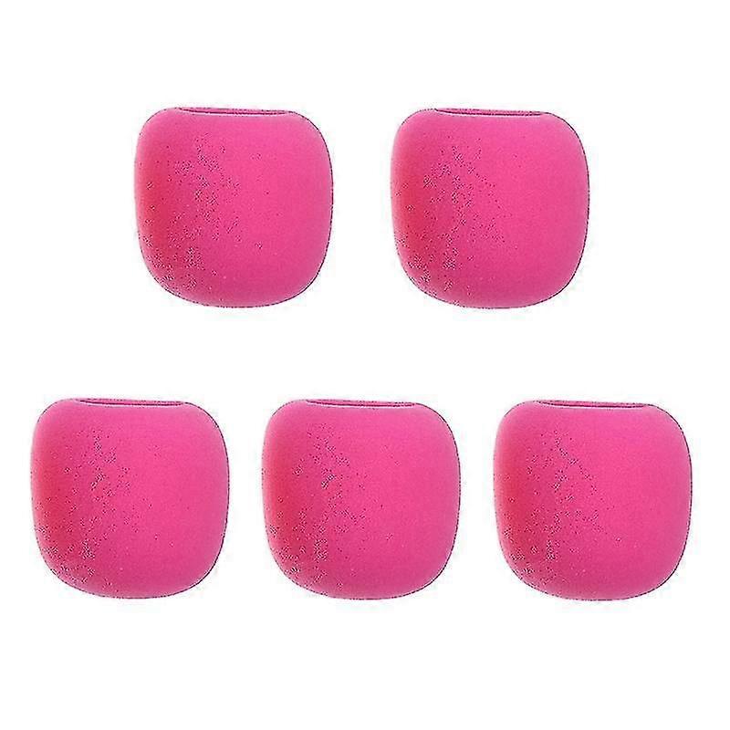 5pcs Microphone Sponge Covers Simple Microphoneective Covers (pink)
