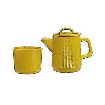Dollhouse Ornaments Miniatura Teapot Cup Set Realista Acabamento fino Mini Compact Dollhouse Acessórios Interior