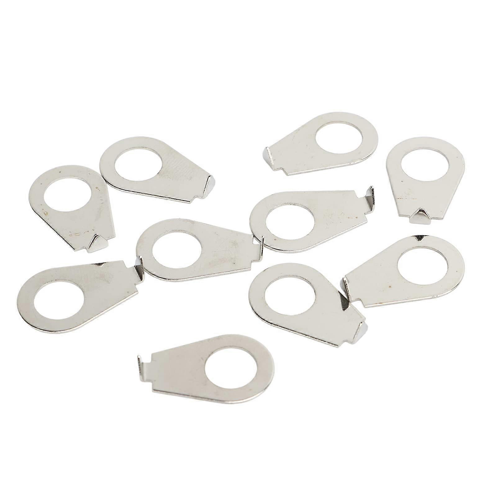10PCS Silver Metal Guitar Knob Pointer Plate for Electric Guitar Control Knobs, Glossy Finish