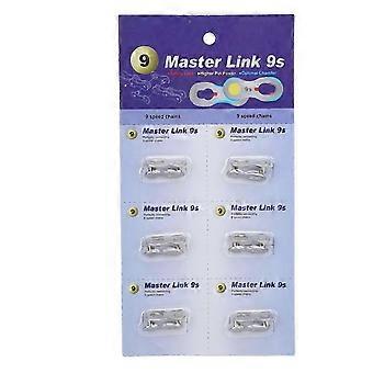 6 Pairs Bike Chain Quick Links Steel Missing Chain Repair Connector for Mountain Road Bicycle9 Speed CJW