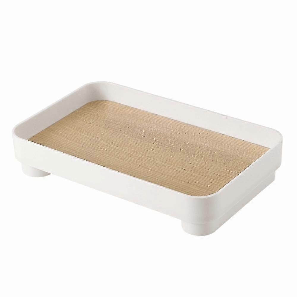 White Wooden Multi-Function Desk Tray