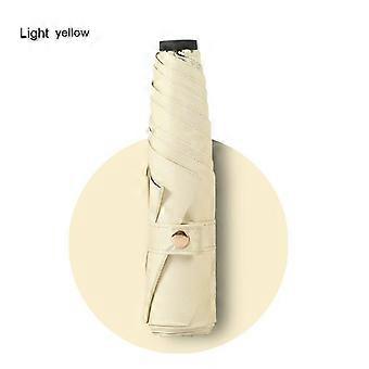 Ombrello ultraleggero UPF50+ in fibra di carbonio con protezione solare UV, ombrello portatile pieghevole in vinile, parasole da pioggia, ombrello tascabile a matita