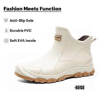 Botas de chuva unissex antiderrapantes, leves e fáceis de calçar, confortáveis ​​para todas as estações, ideais para uso diário, terrenos lamacentos, festivais e camping.