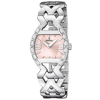 Festina tyttö kvartsi analoginen nainen katsella ruostumattomasta teräksestä ranne koru F16548/2