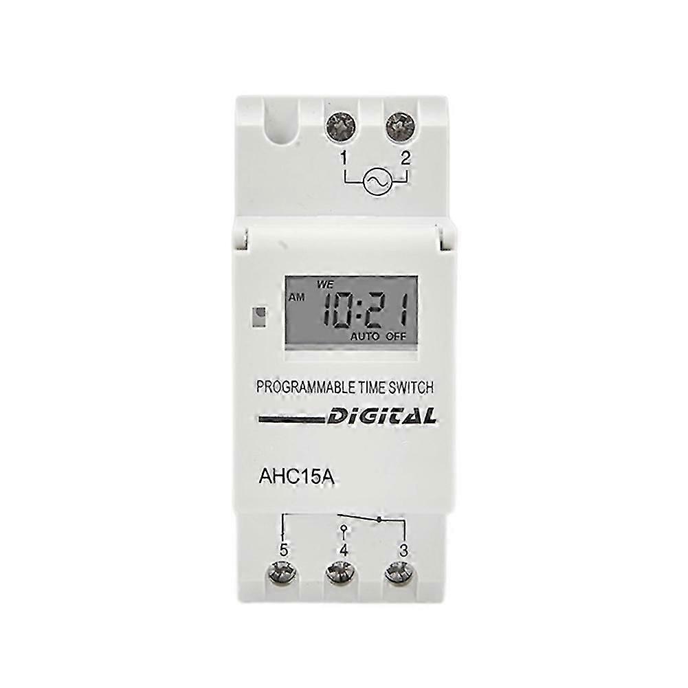 220V Miniature Time Switch Timer AHC15A Fully Automatic Electronic Time Controller TimerSNNGV