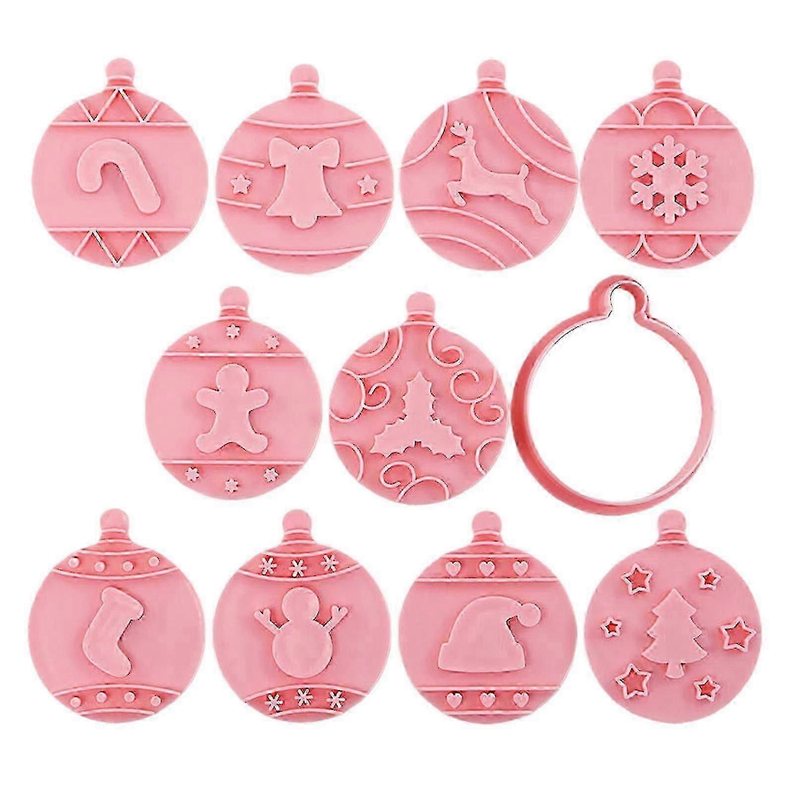 10Pcs Festive Christmas Cookie Molds