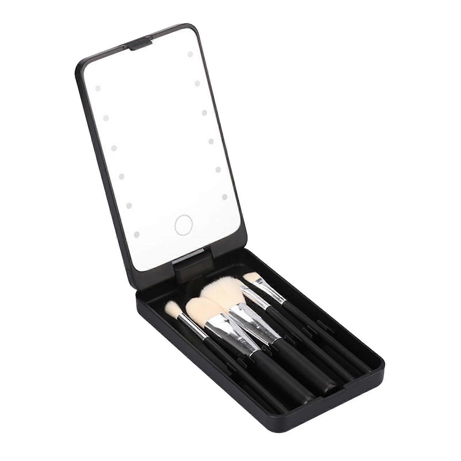 Folding LED Mirror With Brushes