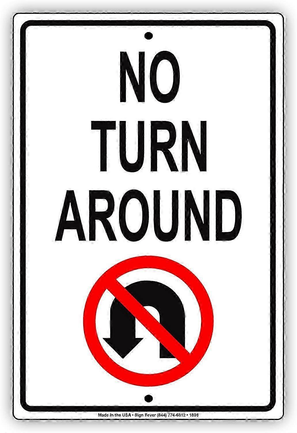 Heavy-Duty U-Turn Restriction Plate