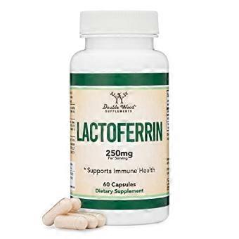Lactoferrin 250 mg per porsjon (60 kapsler). Patentert Bioferrin lactoferrin – et overlegent jernsupplement for jernmangel og for å styrke immunforsvaret, fra Double Wood Supplements.