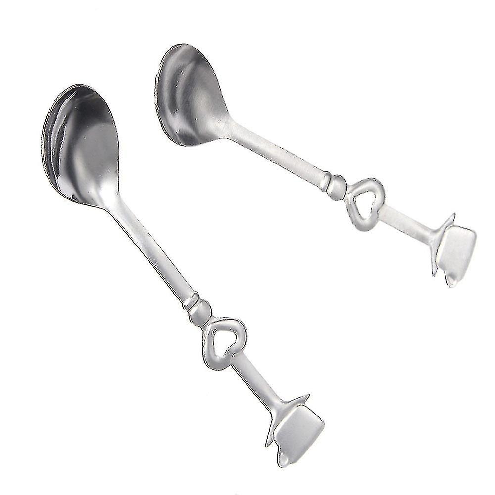 Heart Shaped Love Spoon Stainless Steel Tableware Sets,1 Pair