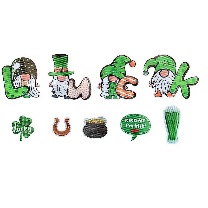 15X7.2cm Assorted Color Vehicle Decals 1set Self-adhesive Car Body Sticker St. Patrick's Day Car Dec