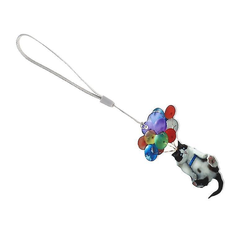 24X5.2cm Colorful Vehicle Decor Accessory Sets 1pc Lovely Flying Cat Car Pendant Abs Multifunctional