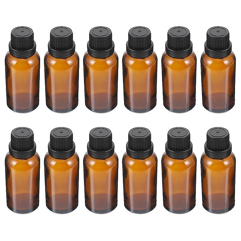 7.5X2.9cm Coffee Travel Bottles & Containers 12pcs Essential Oil Bottles Glass Refillable Empty Bott