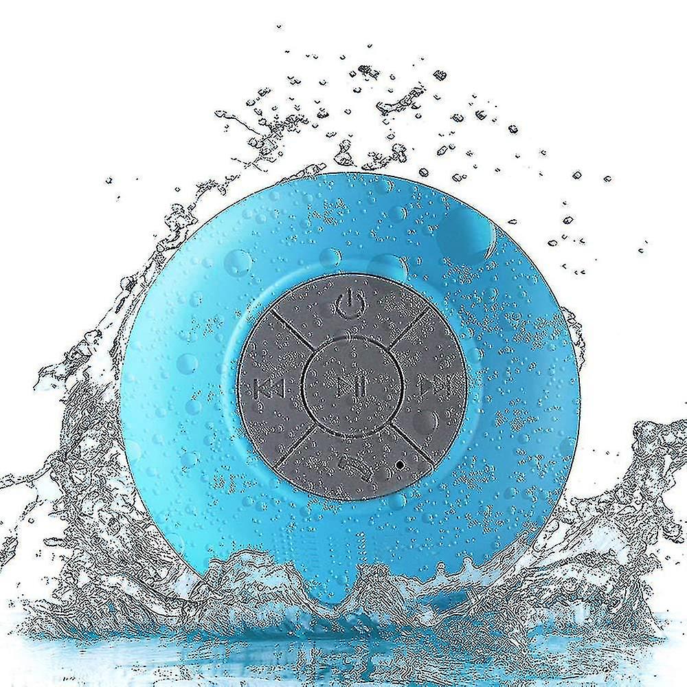 Waterproof Shower Radio Bluetooth Speaker Blue 1pc