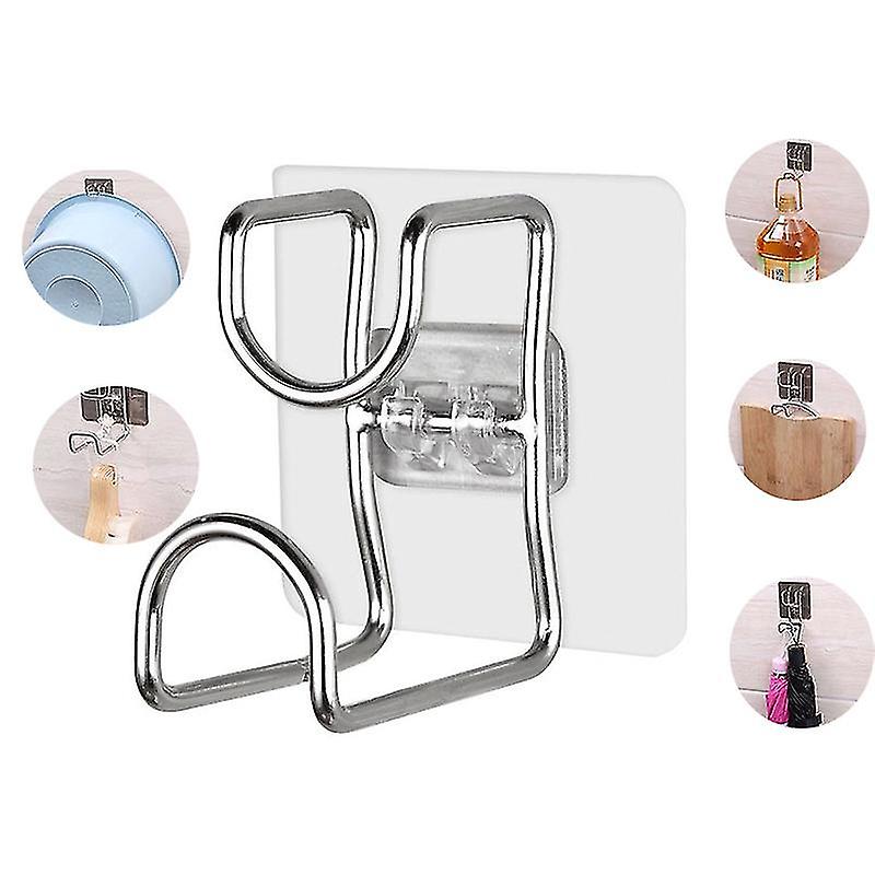 5pcs Storage Rack  Seamless Hook, Stainless Steel Strong Washbasin Holder