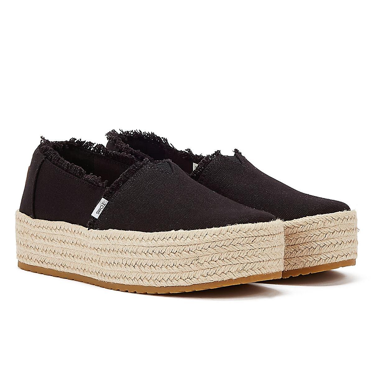 TOMS Canvas Valcia Women's Black Espadrilles