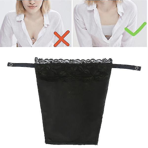 3pcs Encaje Clip-on Mock Camisole Bra Insert Overlay Modesty Panel Mock