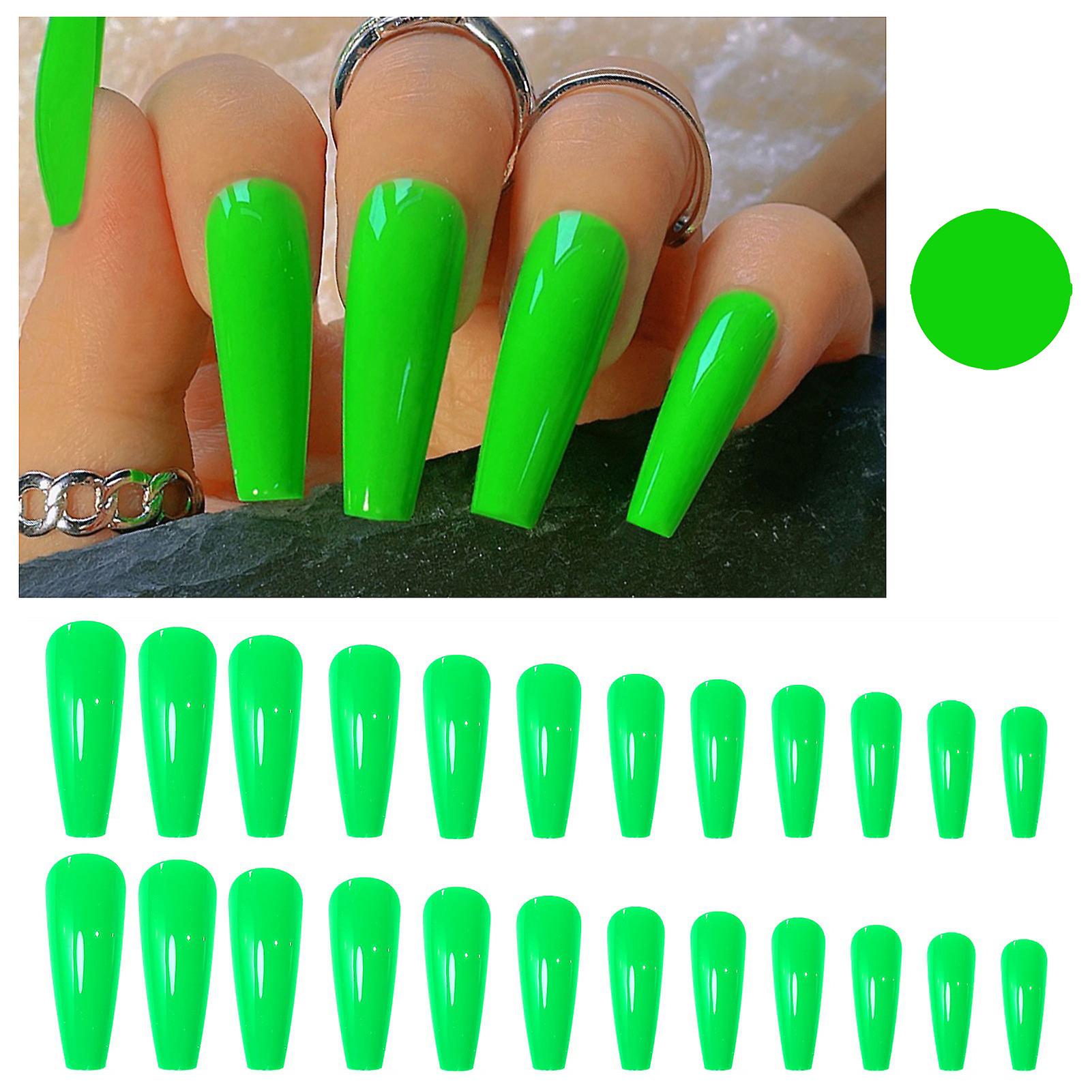 24 Pcs Full Coverage Nail Pieces 3d Graininess