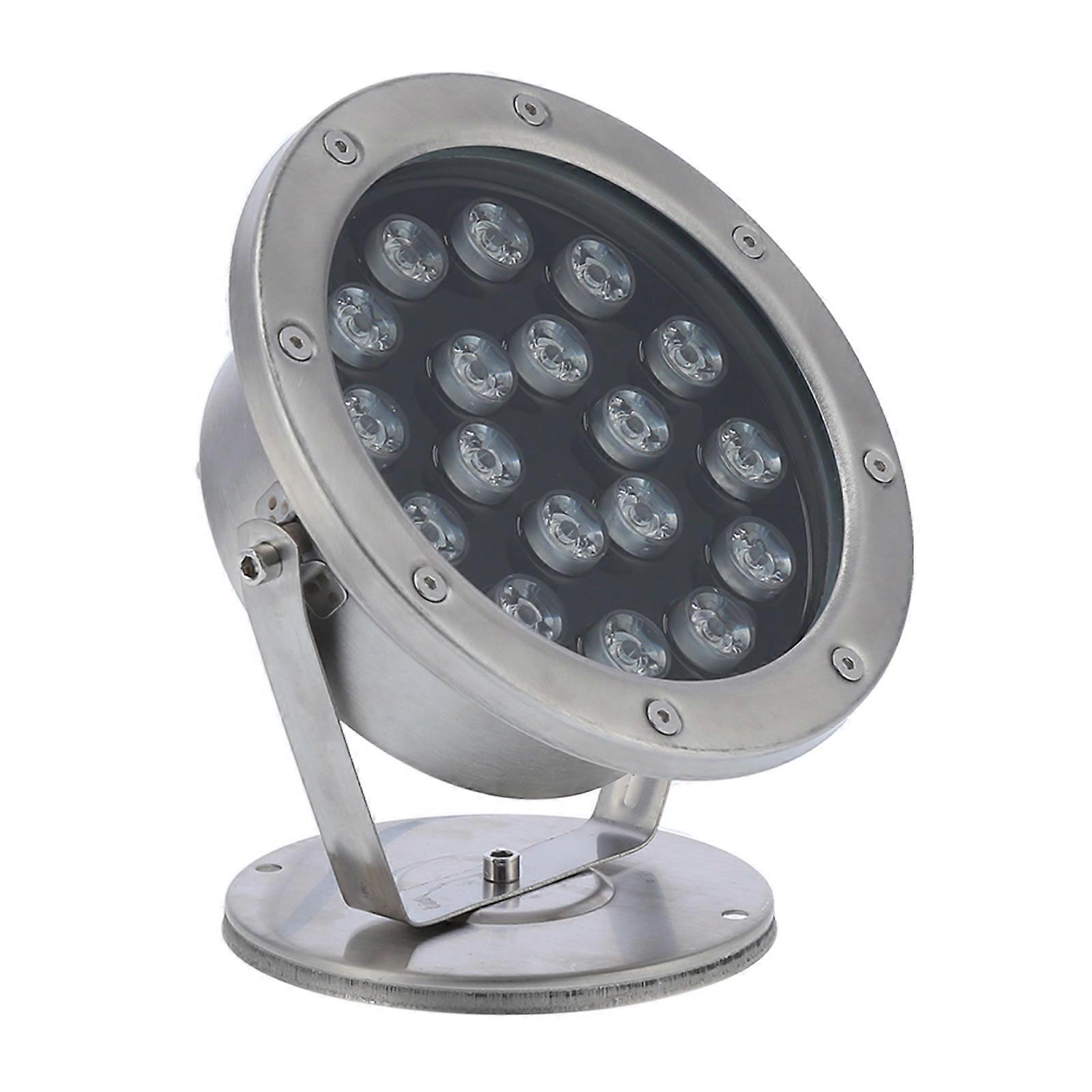 LED Underwater Light Stainless Steel Round Fountain Landscape Lamp for Outdoor IP68/18W/AC12V