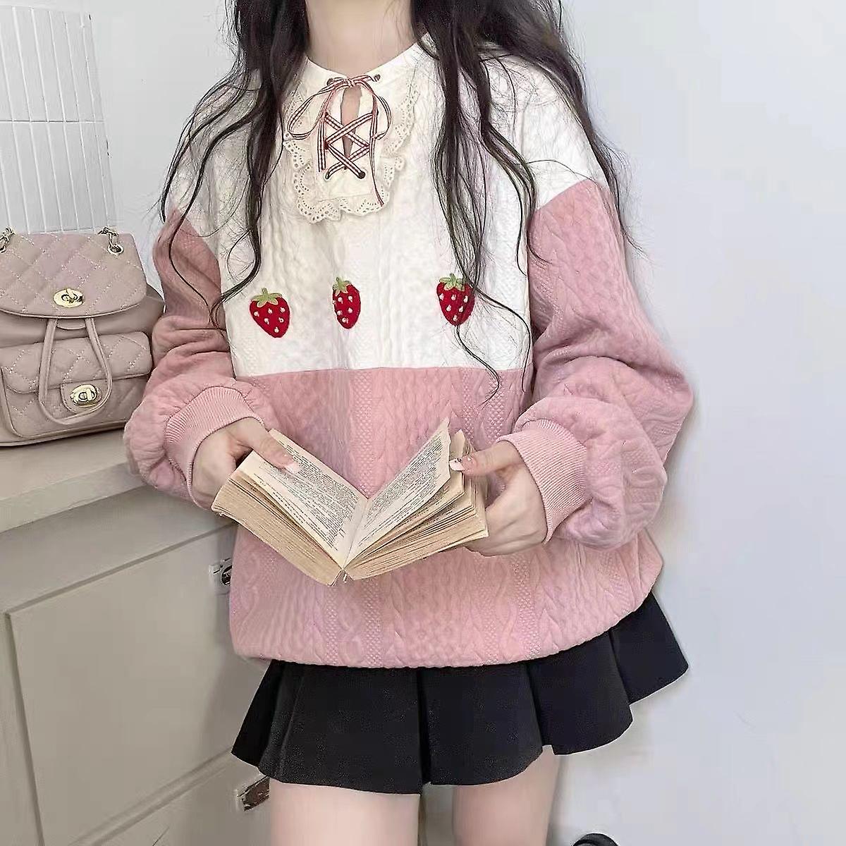 Patchwork Sweater Loose All-matching Top