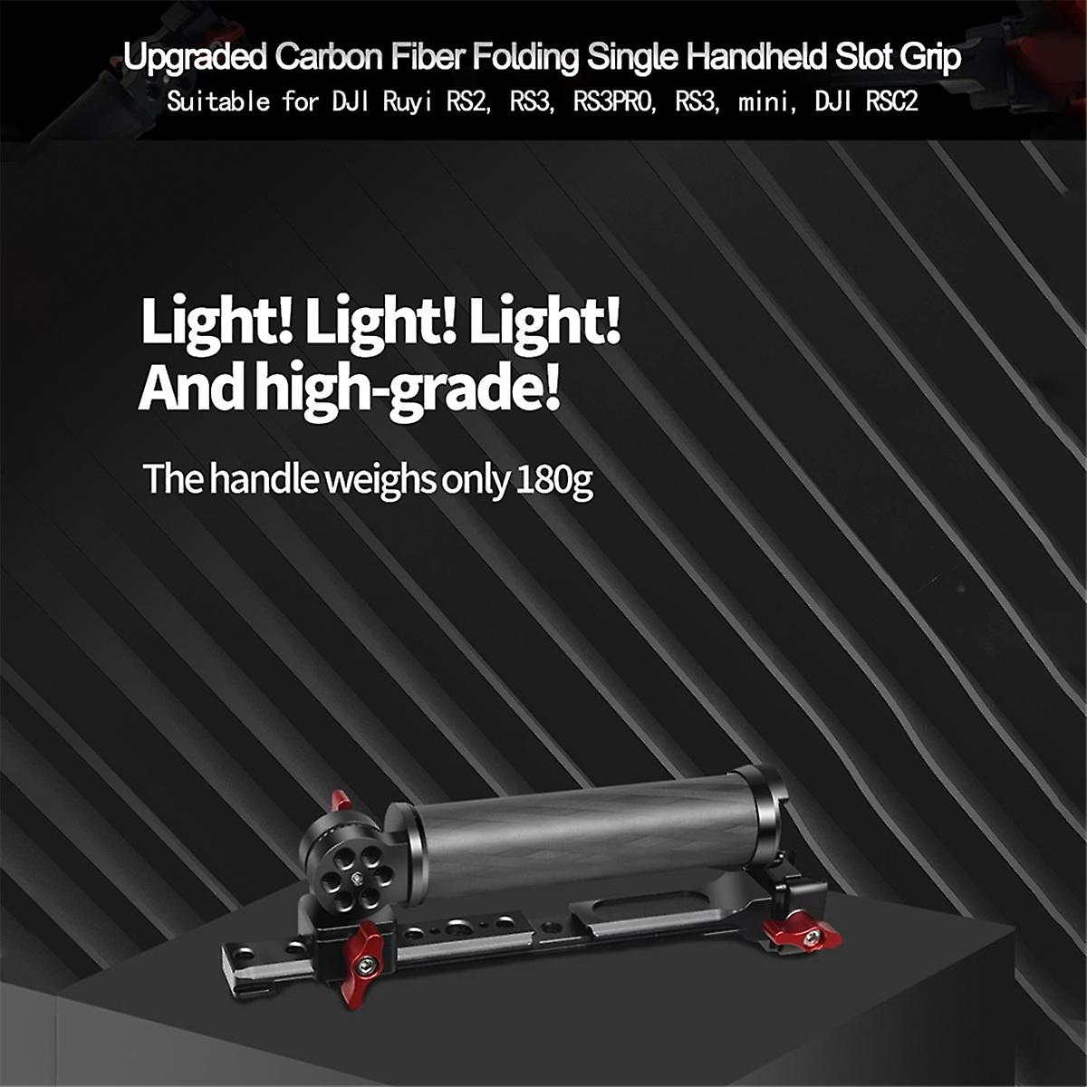 For RS2/3 Stabilizer Lifting Pot Upgraded Carbon Fiber Adjustable Angle Folding One-Hand Chute Hand