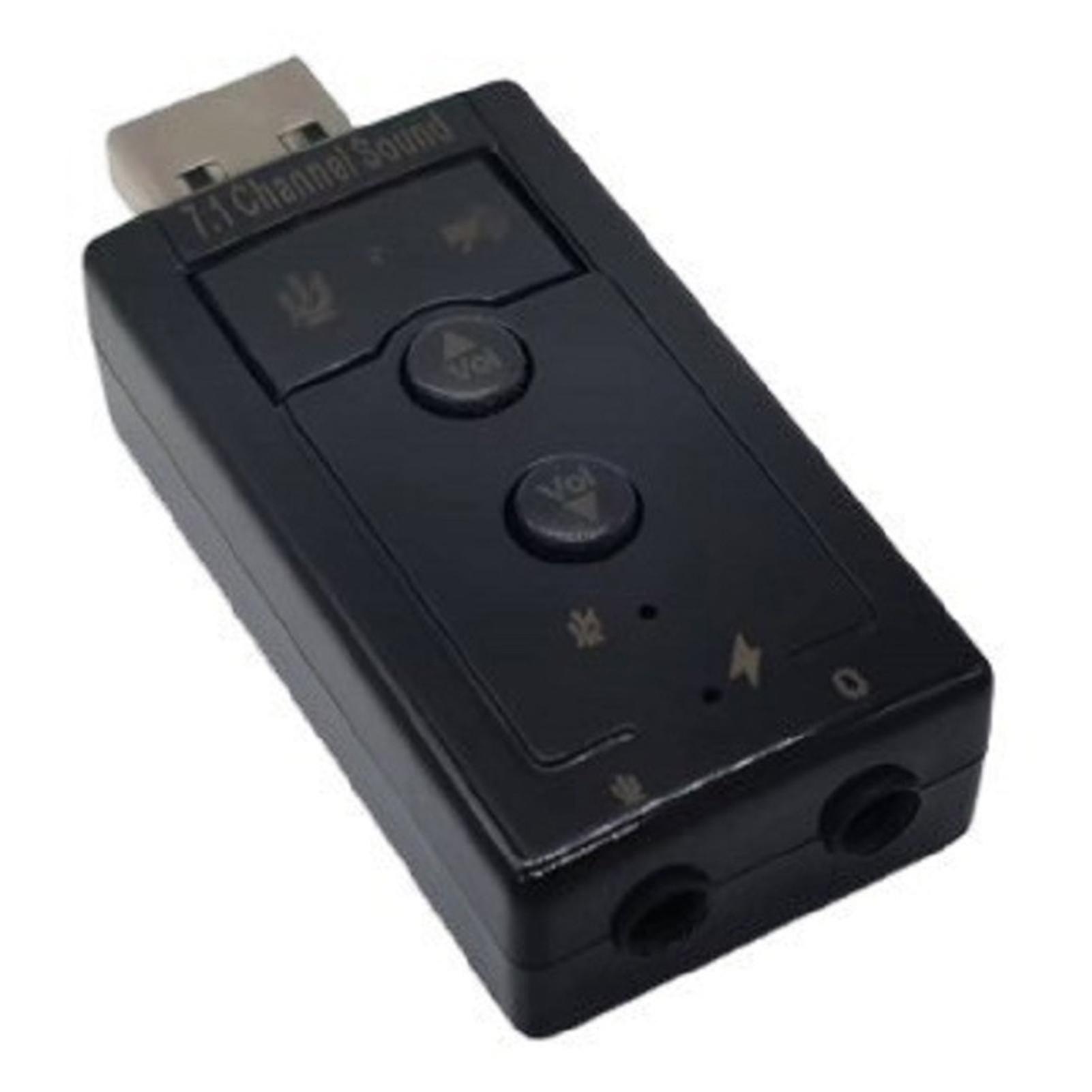Fiauli Portable Usb 2.0 External Sound Card Virtual 7.1 Channel Stereo Audio Adapter