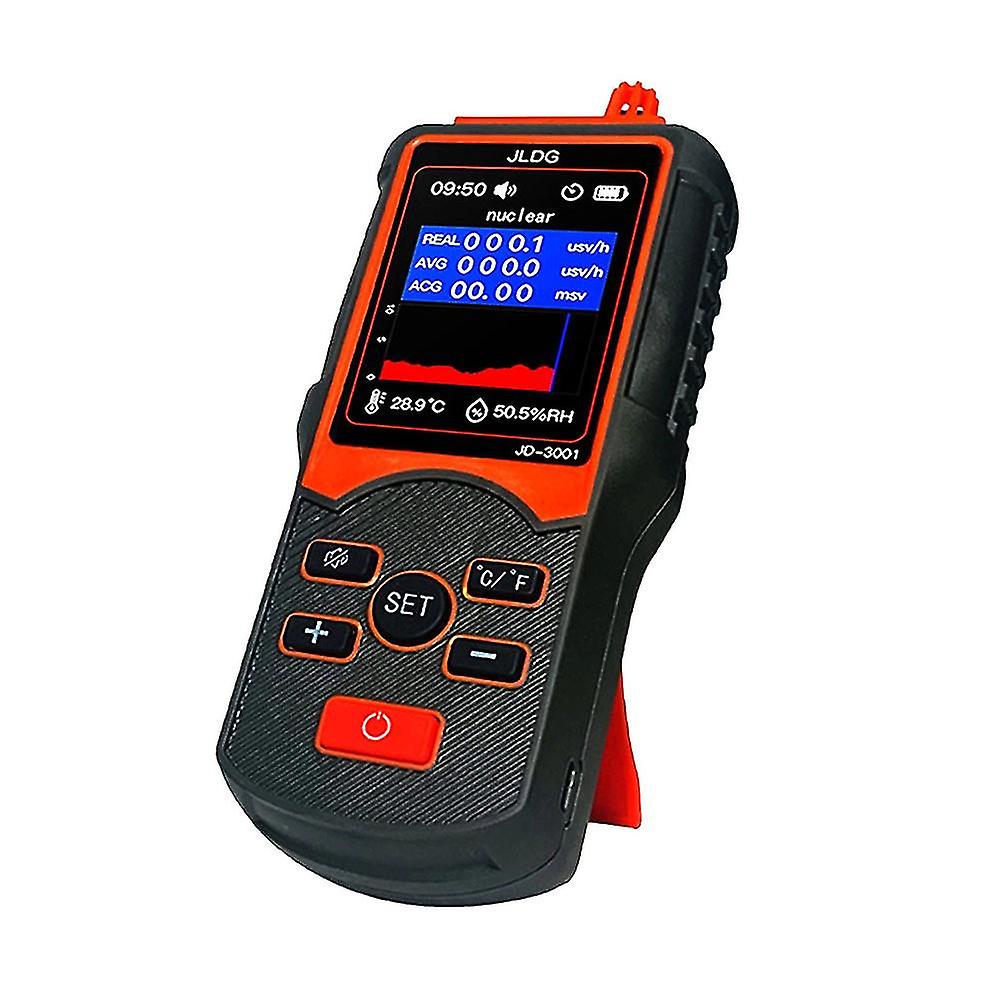 Jd-3001 Radiation Dosimeter Geiger Counter Nuclear Electromagnetic Radiation Detector Meter Temperature And Humidity Measurement
