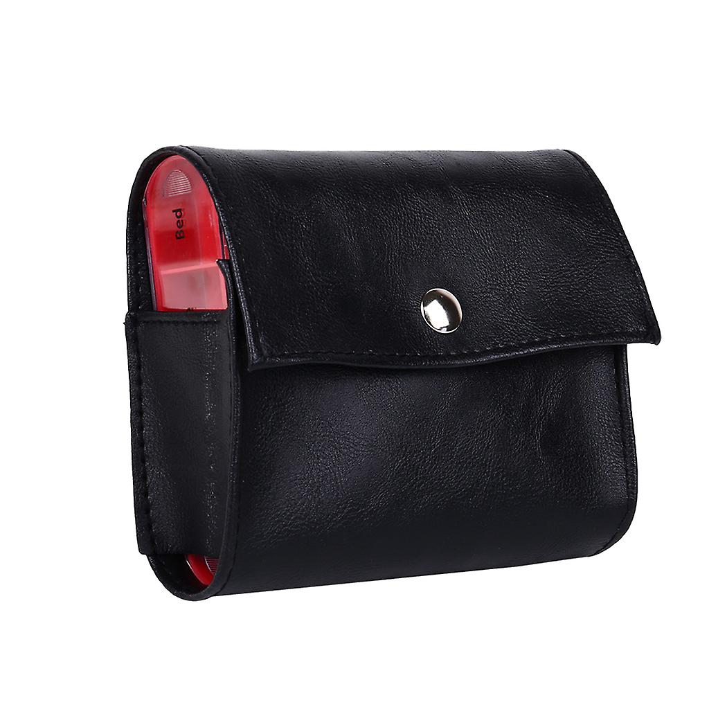 7 Days Portable Rainbow Leather Packaging Pill Box