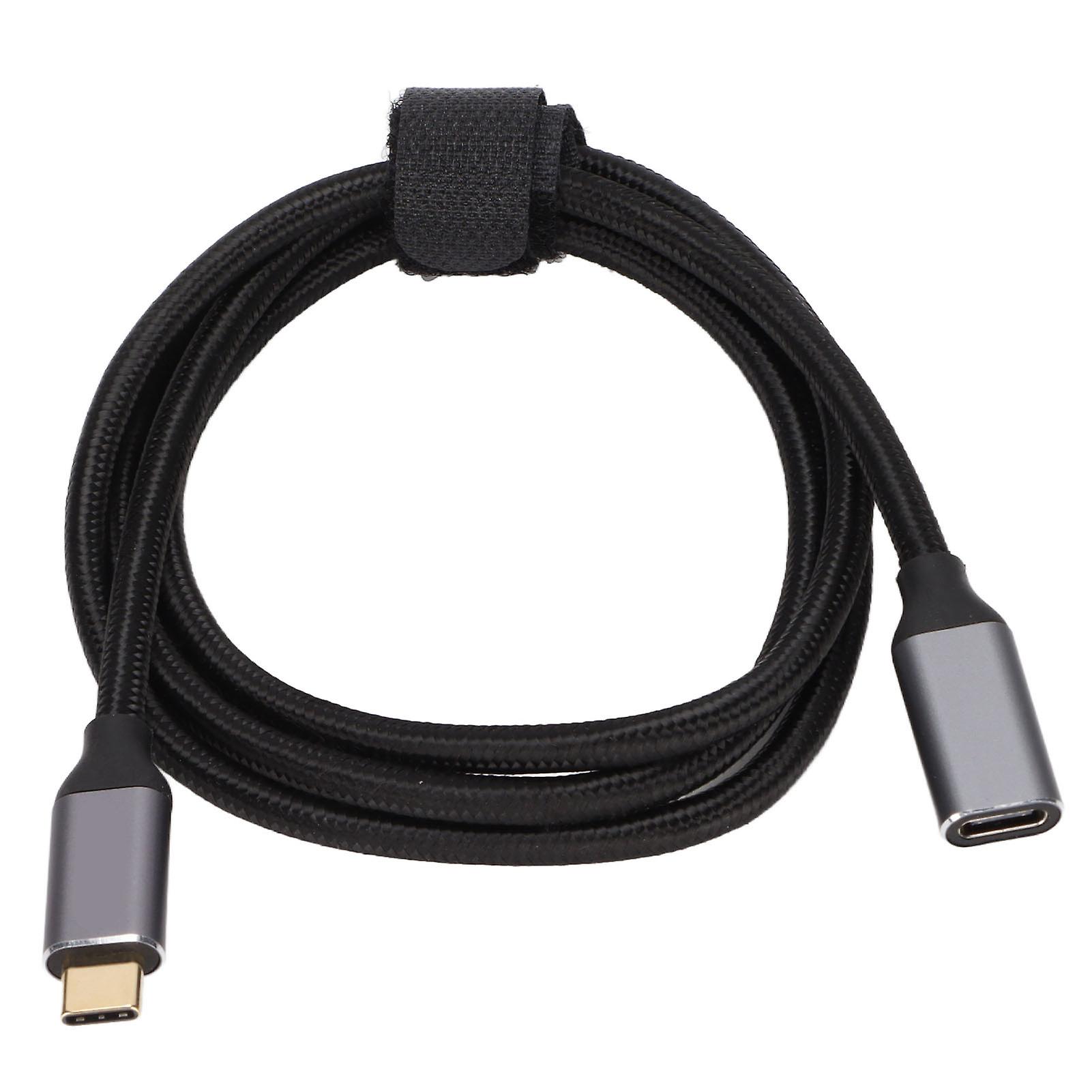 4K 100W PD USB-C Extension Cable - Durable Nylon Braided Type C Extender for All Devices