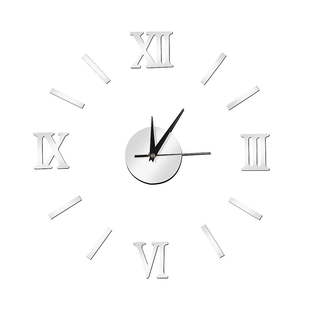 Horloge murale sans cadre à faire soi-même, miroir 3D, silencieuse, autocollants muraux pour salon, chambre à coucher, maison