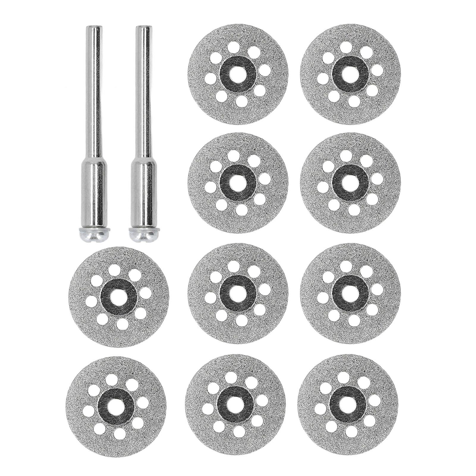 Pack of 10 Diamond Cutting Discs with Coating and Hole for Rotary Tools 20mm