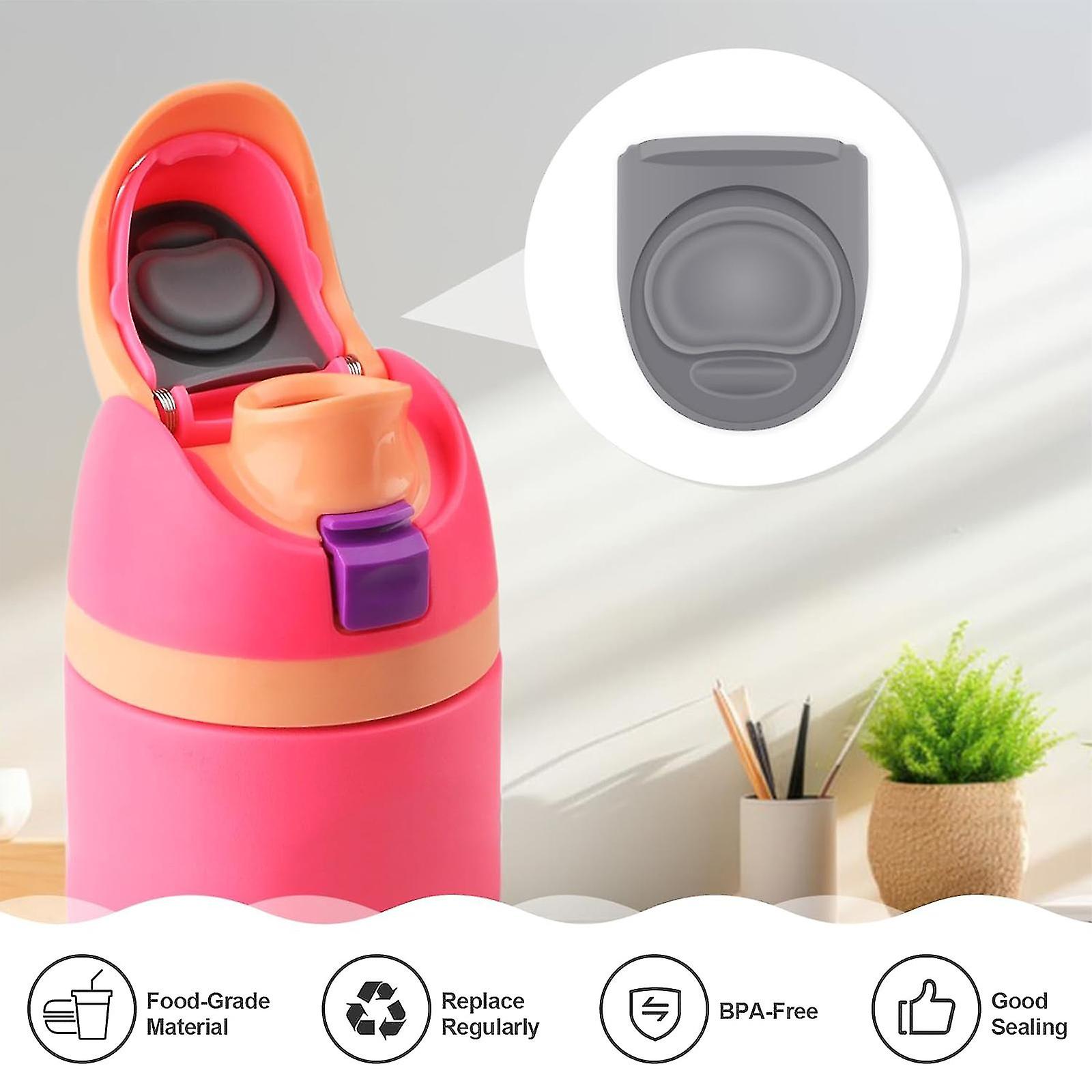 4pcs Silicone Replacement Stoppers For Owala FreeSip Bottle Lid - Black, Easy Install, Leak-Proof