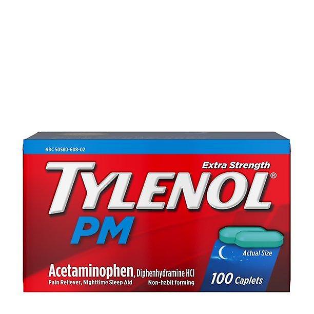 Tylenol Pm Extra Styrka Smärtstillande Medel & Sömn Hjälpmedel, 100 Ct