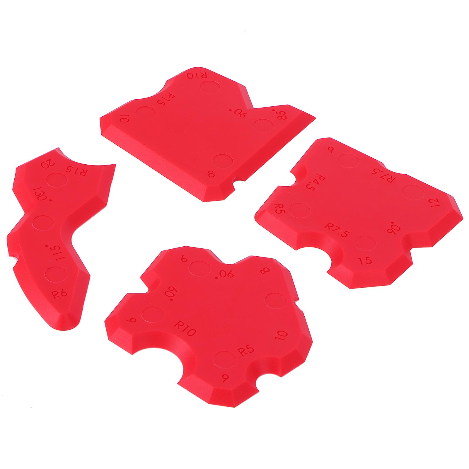 Glass Glue Scraper Tool, 5/8/9 Angles, Plastic, 37x90mm-64x68mm