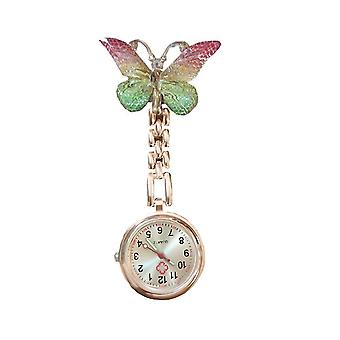 Butterfly Nurse Watch Fashion Clip-on Pendant Hanging Clock Watches Quartz Watch Nurse Accessories