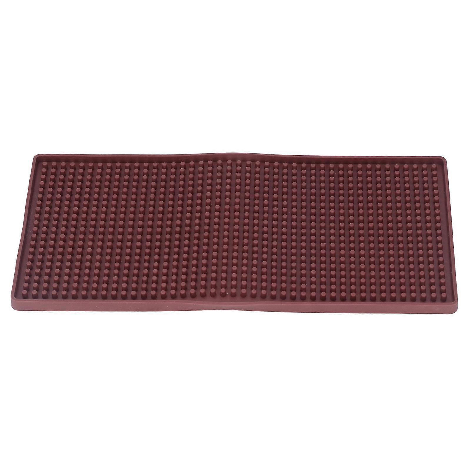 Brown Heat-Resistant Silicone Bar Mat – Durable, Odorless & Nonslip for Coffee Shops