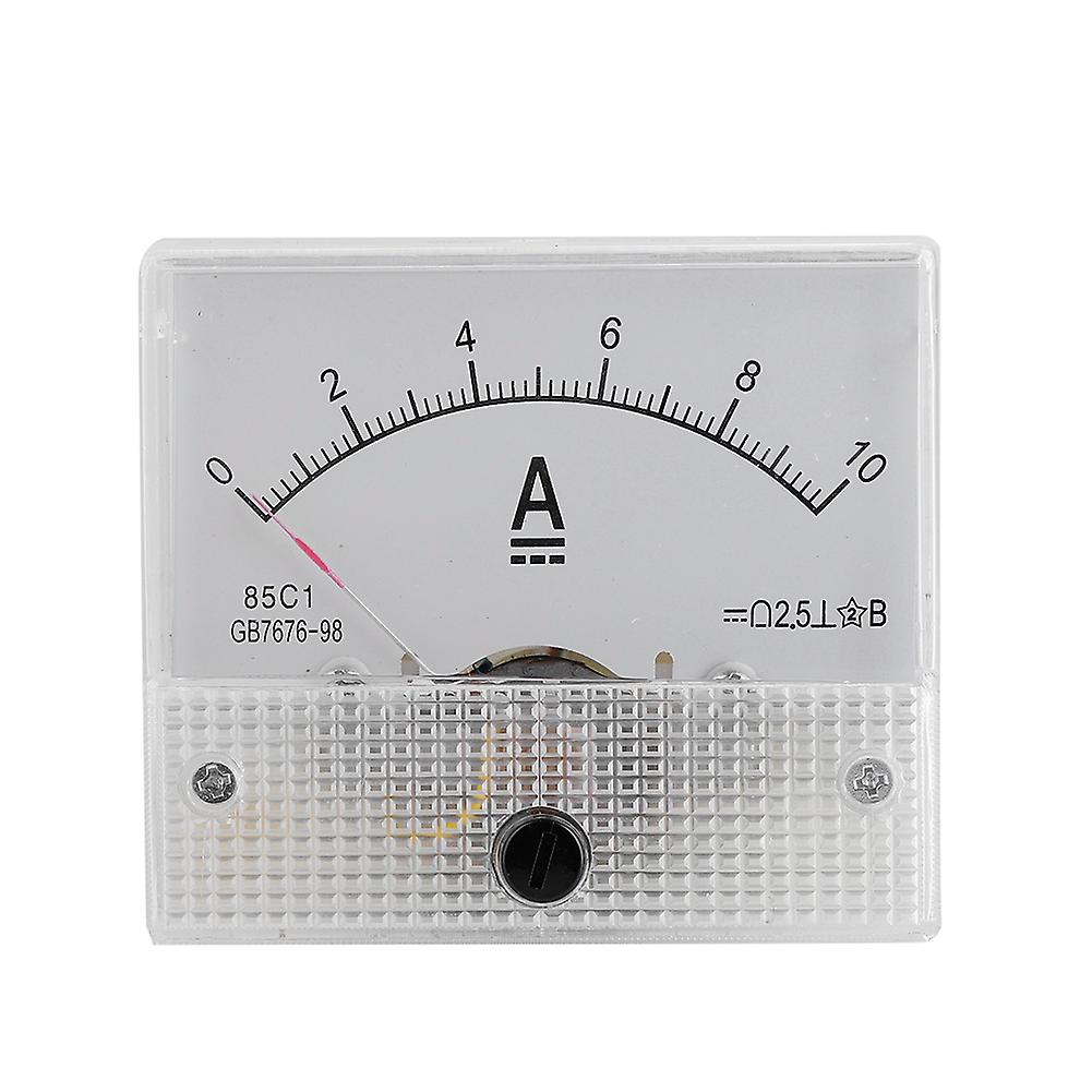 Analog DC Current Voltage Meter 0-10A for Panel - 2.5% Accuracy, 85C1