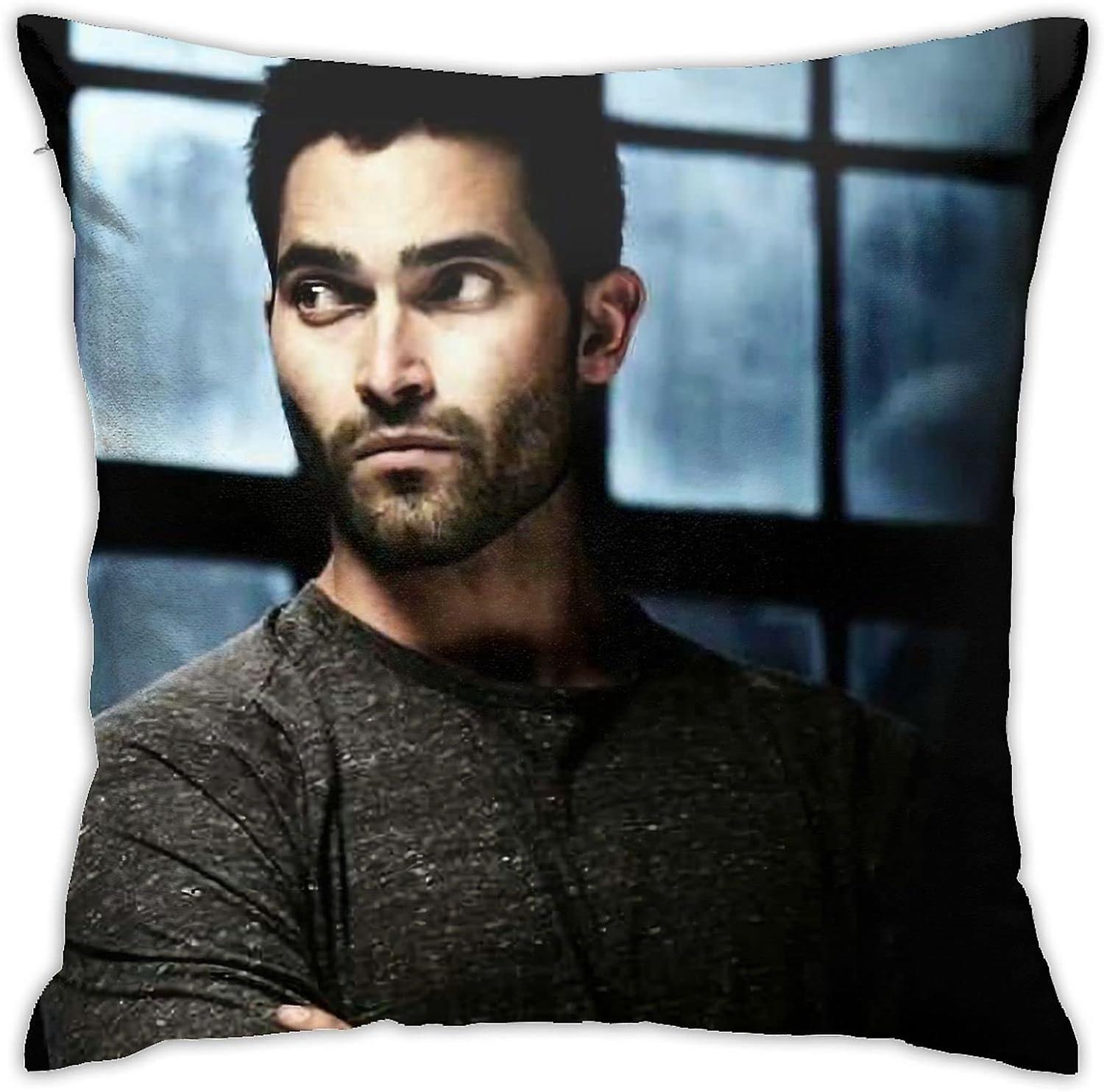 Tyler Hoechlin Örngott Dubbelsidig plysch Örngott Sovsal Dekor för sovrum vardagsrum 18x18 tum -[A1001]