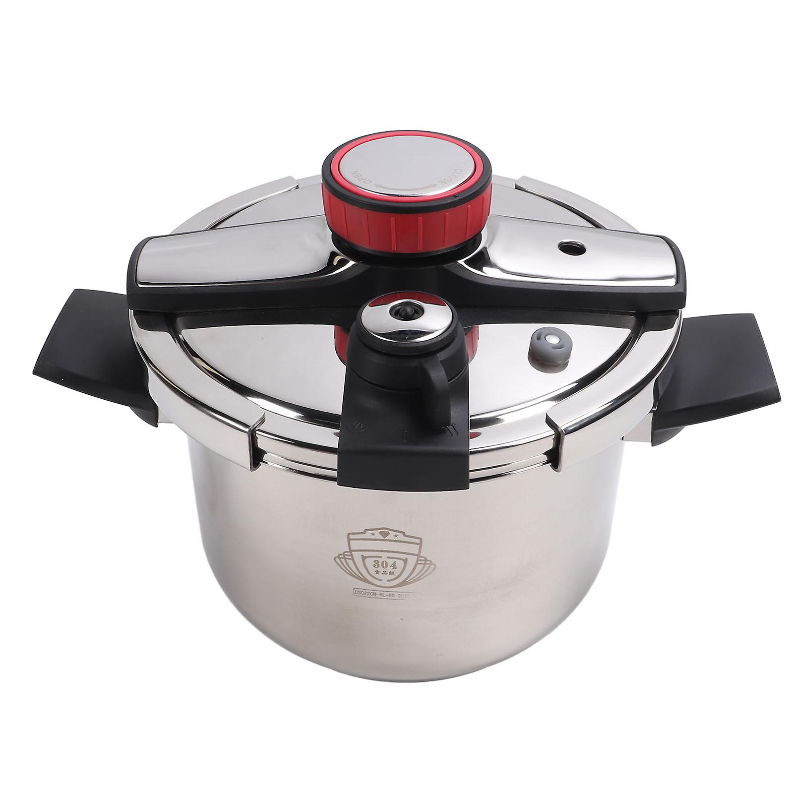 6L trykkoger 80KPA 304 Universal roterende trykgryde i rustfrit stål til gaskomfur Husholdningsovne