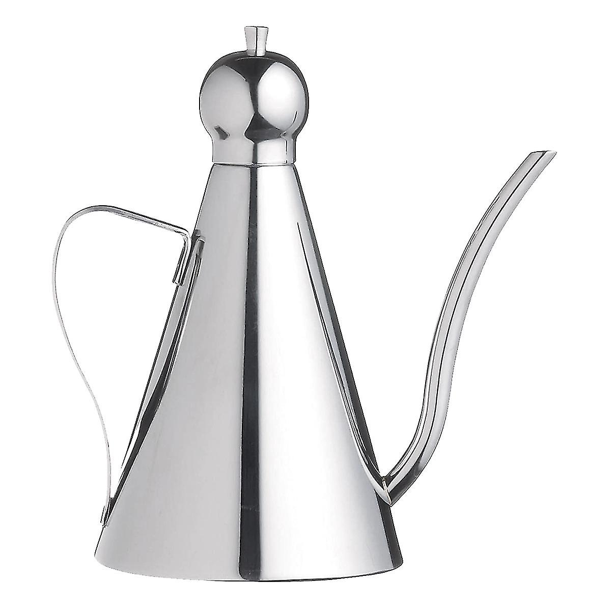 موزع زيت الزيتون 350 مل ، وعاء زيت الفولاذ المقاوم للصدأ / الخل في المطبخ ، زجاجة زيت الزيتون ، حاوية تخزين زيت الزيتون